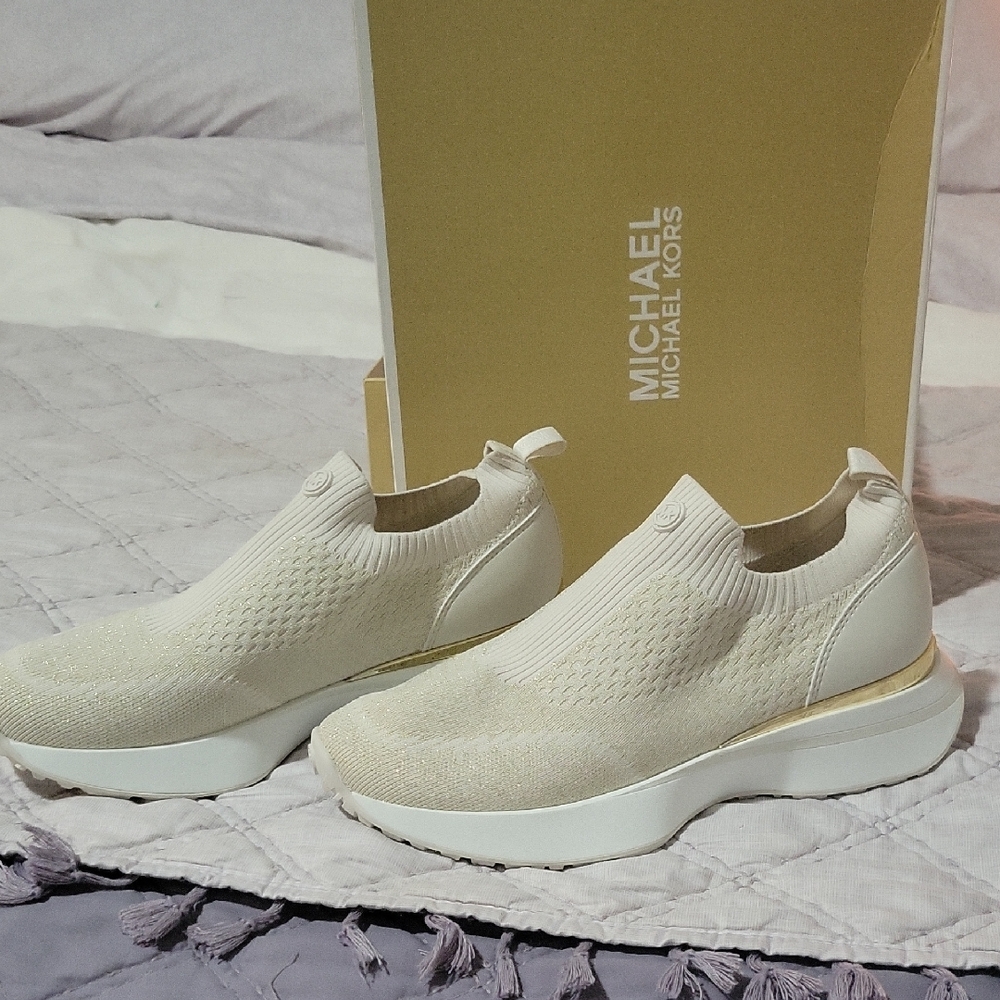 Michael Kors Women's Cream Slip-On Sneakers